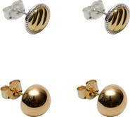 Argento Vivo Sterling Silver Set of 2 Post Earrings