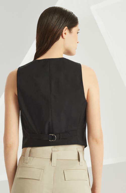 Shop Brunello Cucinelli Flora Appliqué Vest In Black
