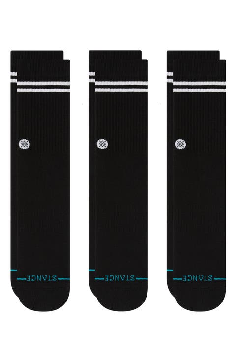 Core 3-Pack Cotton Blend Crew Socks