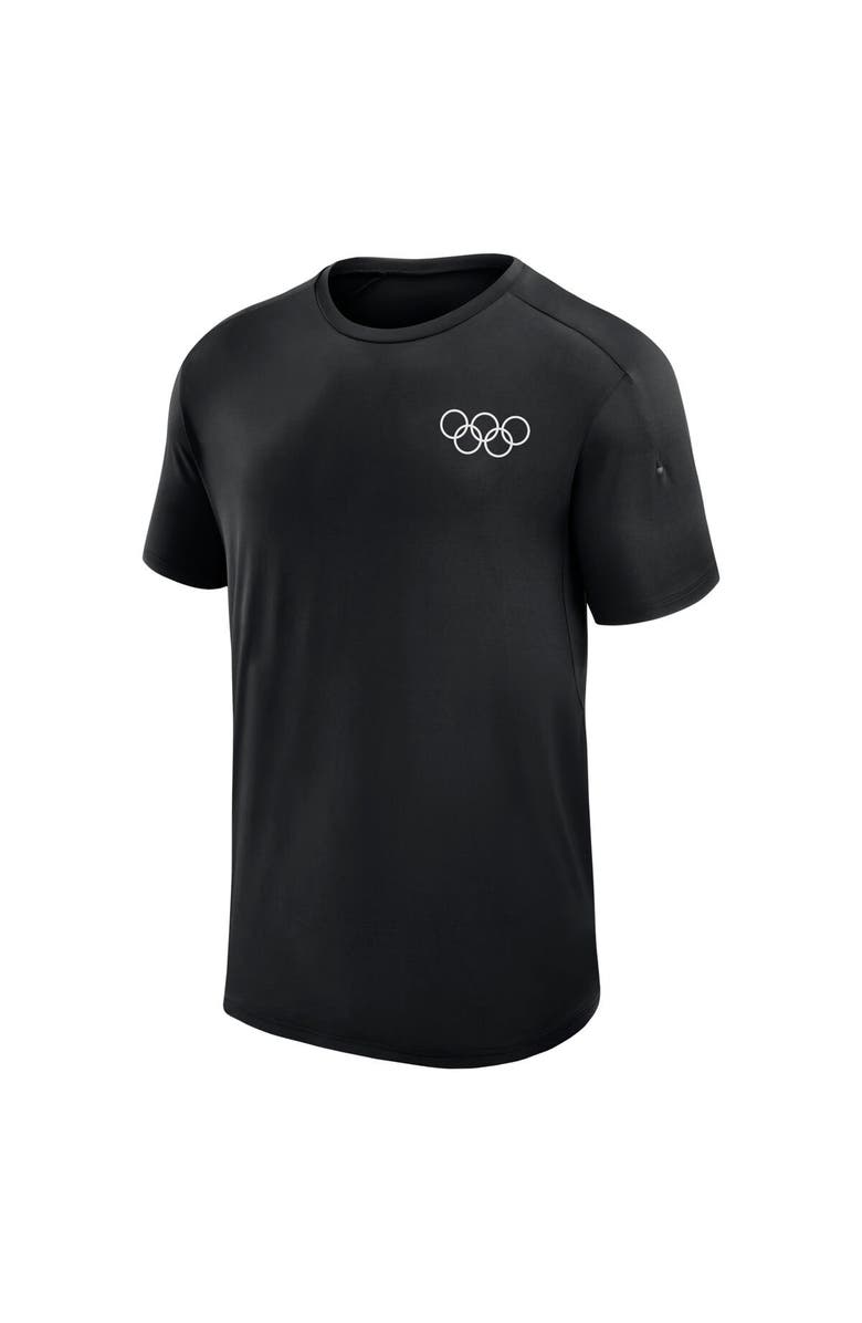FANATICS Men's Fanatics Branded Black Olympic Games Inspired Stack T-Shirt, Alternate, color, 