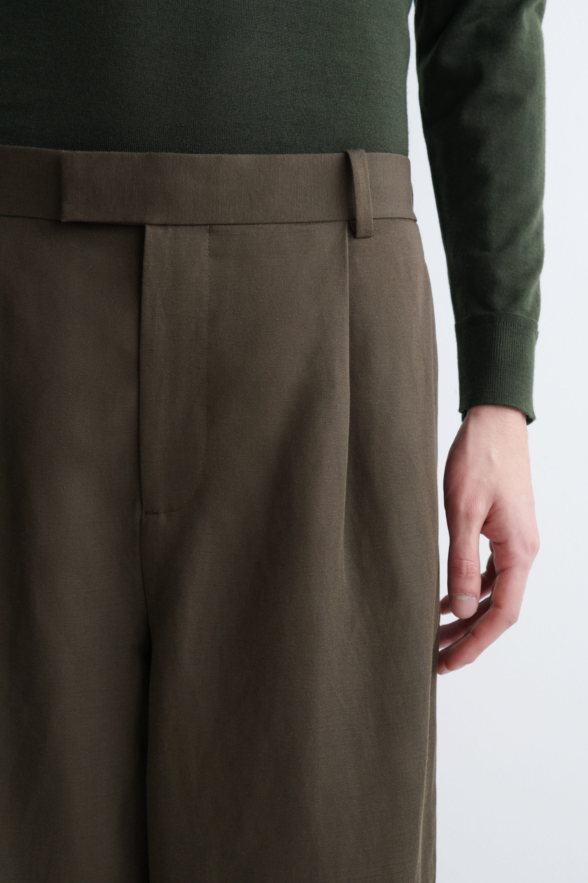 Linen-Blend Relaxed-Fit Wide-Leg Pants - image 2