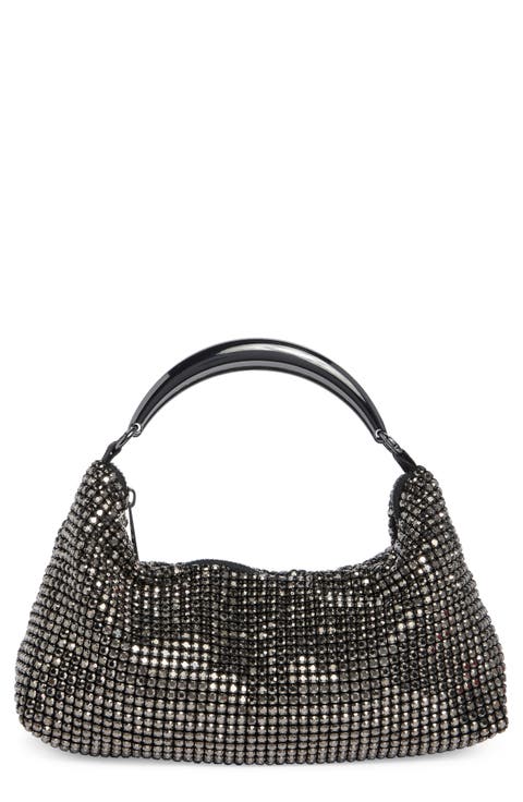 Rae Crystal Mesh Handheld Bag