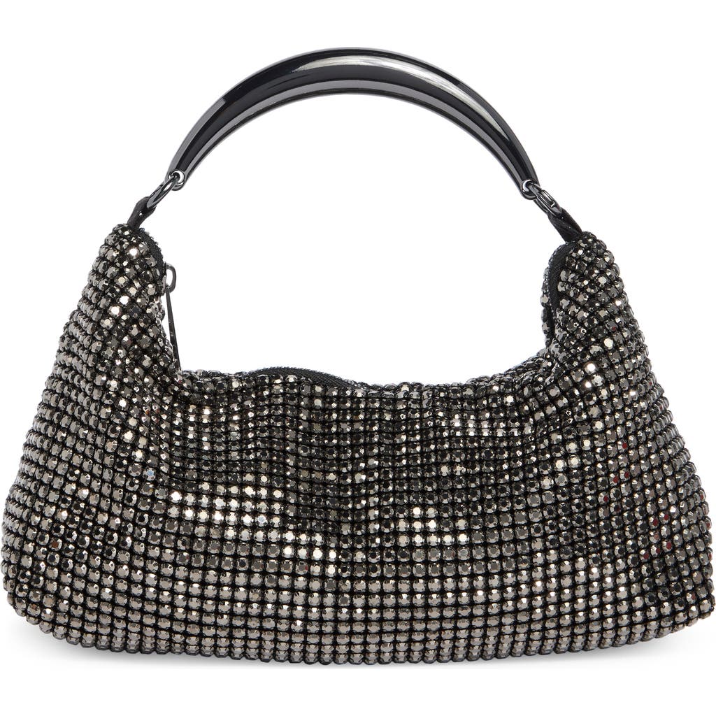 Jessica McClintock Rae Crystal Mesh Handheld Bag in Gunmetal at Nordstrom Rack