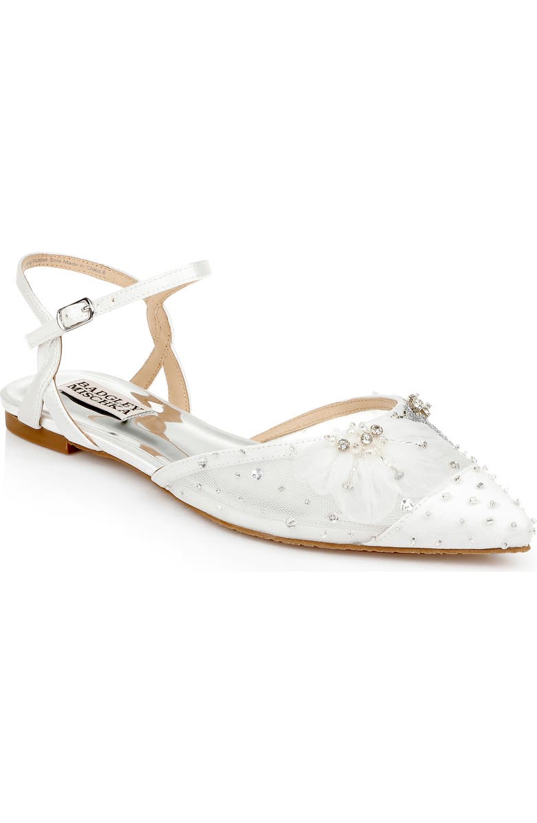 Badgley Mischka Collection Karine Pointed Toe Flat, Main, color,