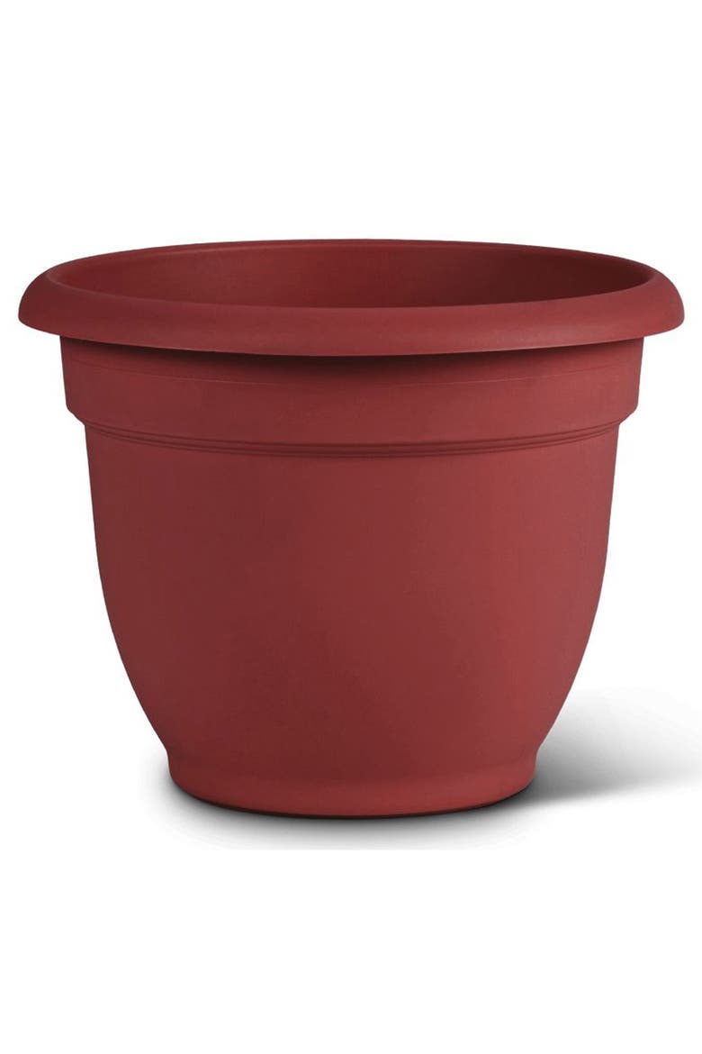 Ariana Pot Planter 12 Inch Burnt Red Resin Pot, Selfwatering, 3 Gallon, Alternate, color, Red