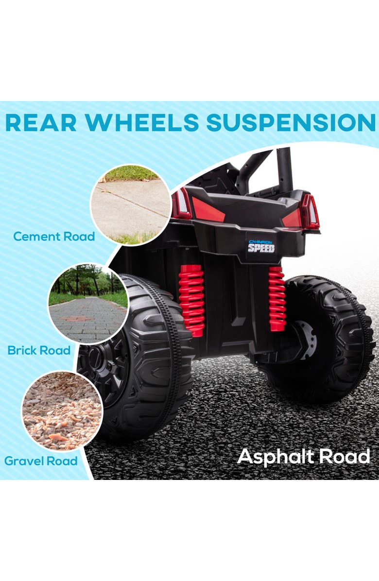 Aosom 12V Kids UTV with Remote Control, Suspension System, Alternate, color, Green