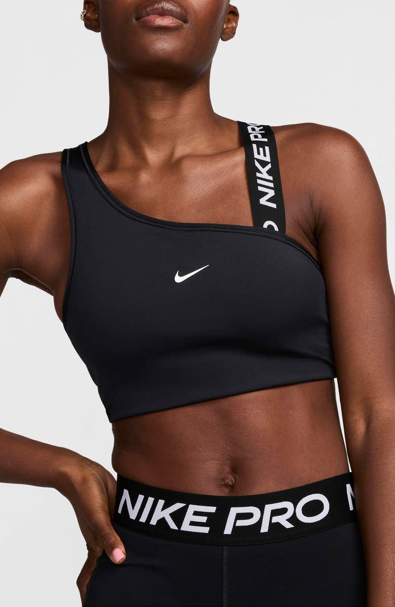 Nike Pro Swoosh Asymmetric Sports Bra, Main, color,