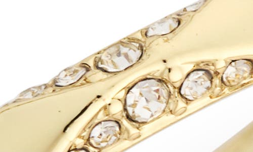 Covet Deco Set Of 3 Crystal Stackable Rings In Multi