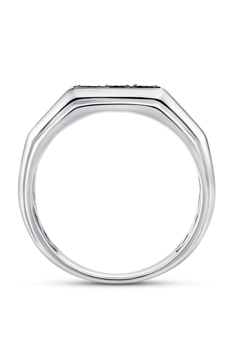 Raiden 0.3 CT Bar Black Spinel Ring 925 Silver, Alternate, color, Sterling Silver