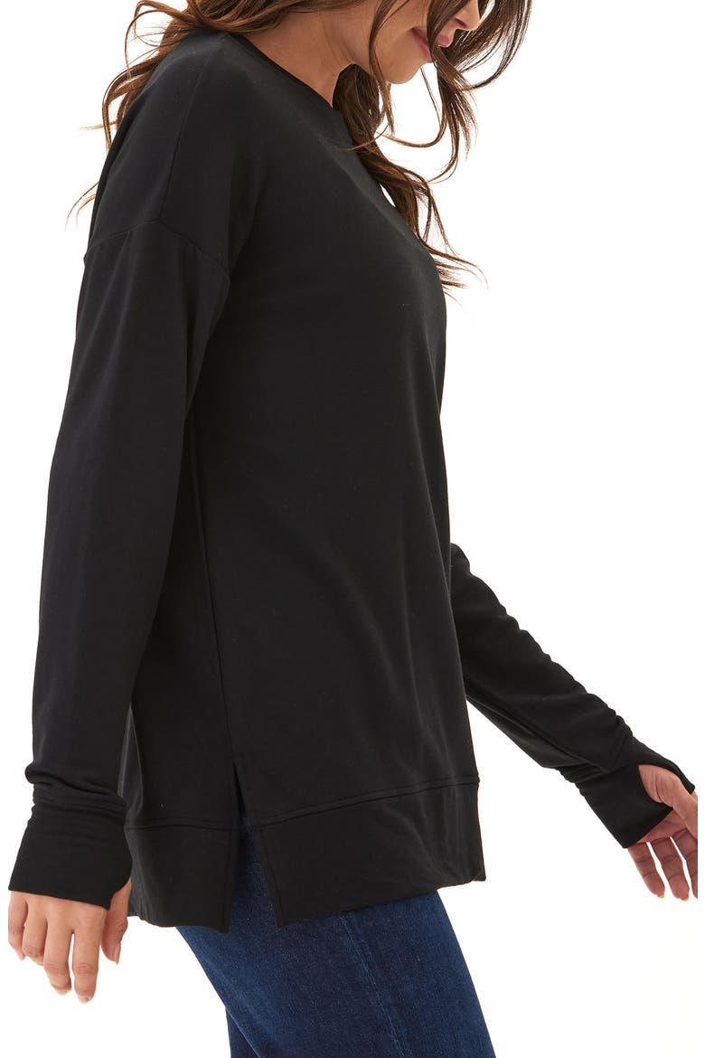 Mariah French Terry Tunic, Alternate, color, BLACK