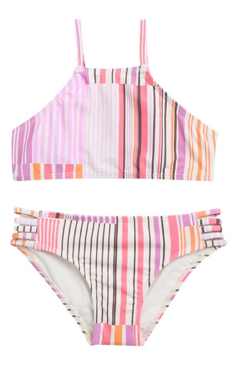 Kids' Stripe Mix Kaori 2-Piece Bikini (Big Kid)