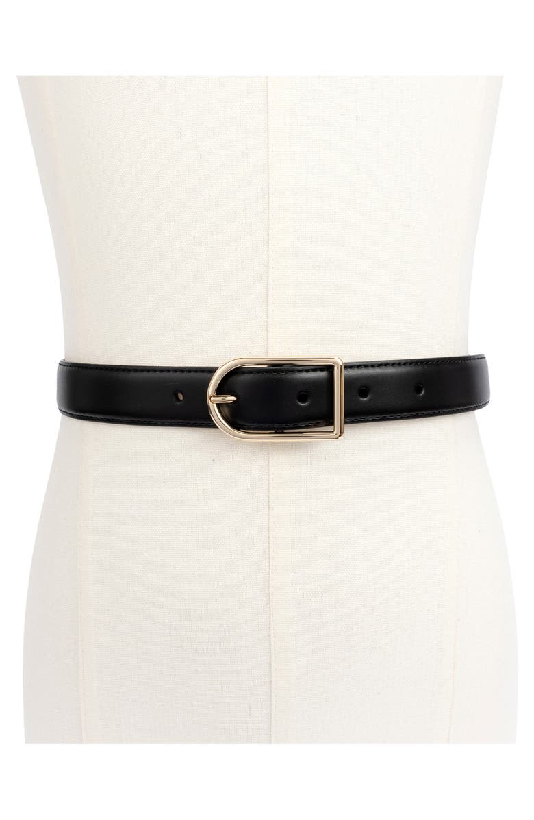 Kate Spade New York stitched feather edge belt, Alternate, color, 
