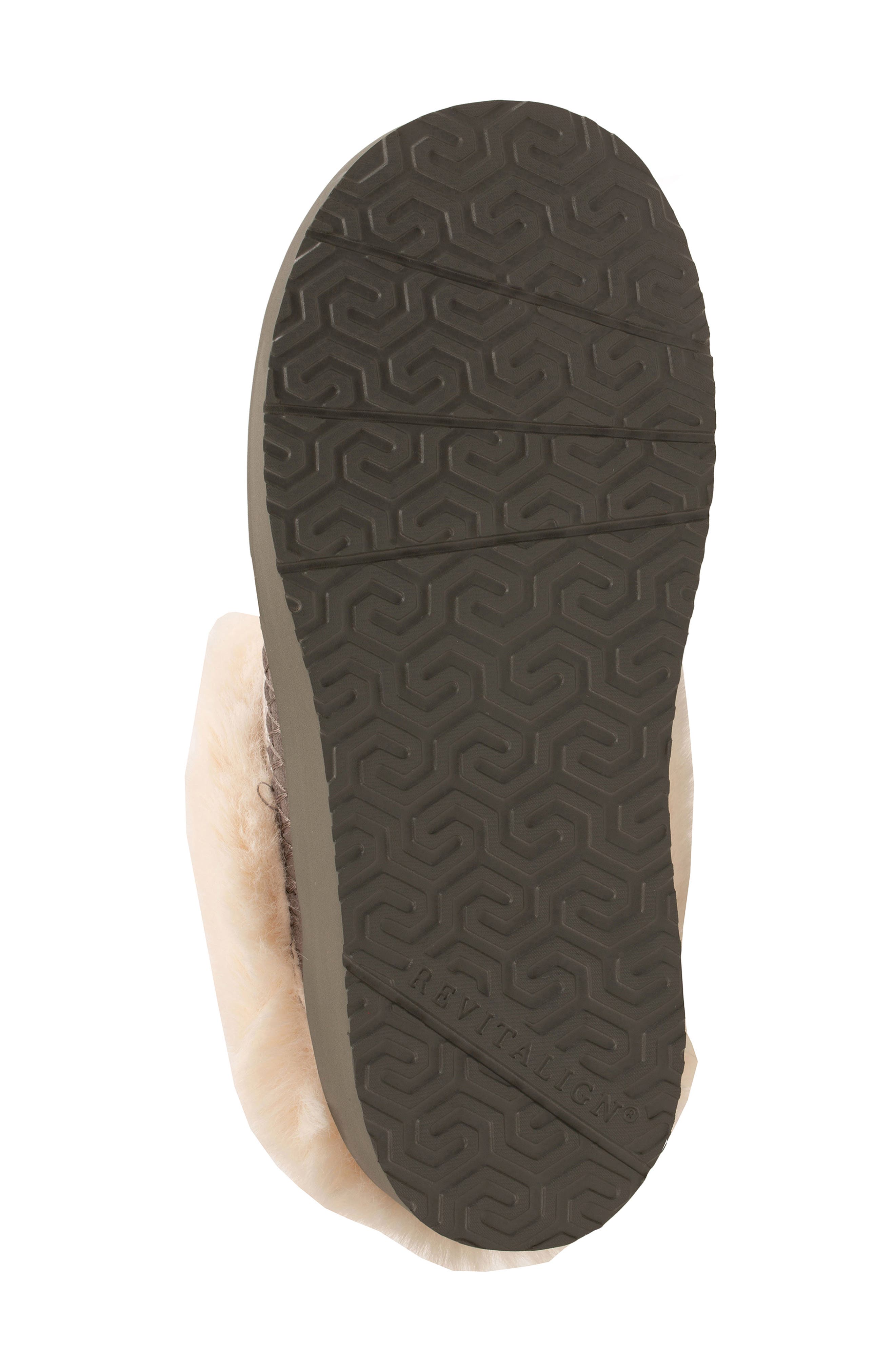 Nordic Orthotic Faux Fur Lined Slippers, Alternate, color, GRAY