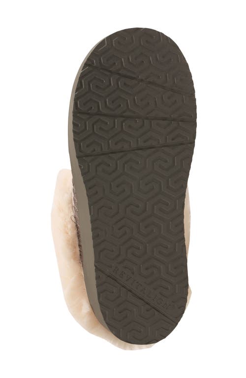 Revitalign Aspen Nordic Orthotic Faux Fur Lined Slippers In Gray