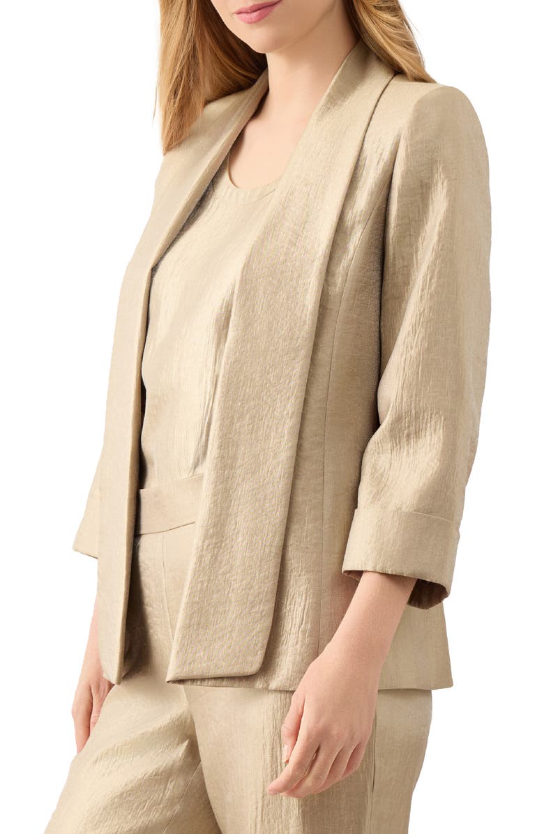 KASPER Textured Open Front Blazer, Alternate, color, 