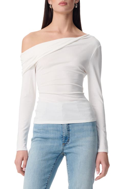 Simonette Twisted One-Shoulder Long Sleeve Top