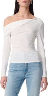 Robert Rodriguez Simonette Twisted One-Shoulder Long Sleeve Top