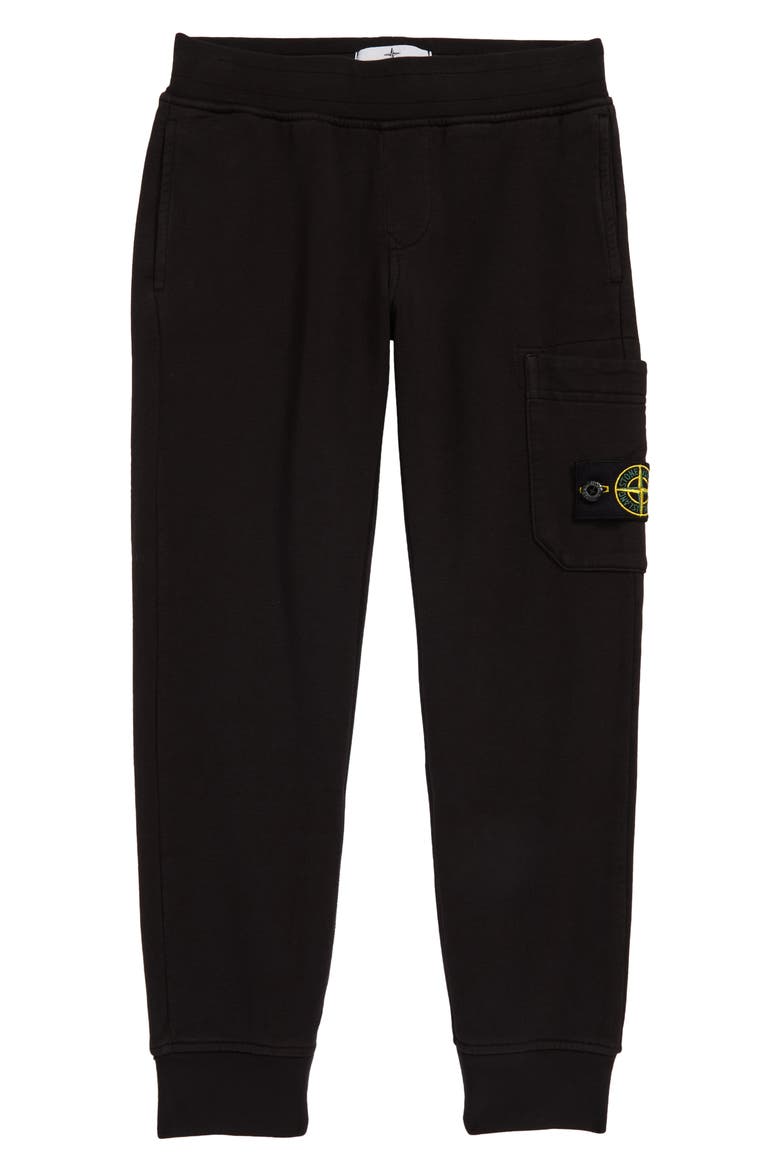 Kids' Logo Patch Fleece Joggers, Main, color, V0029 BLACK