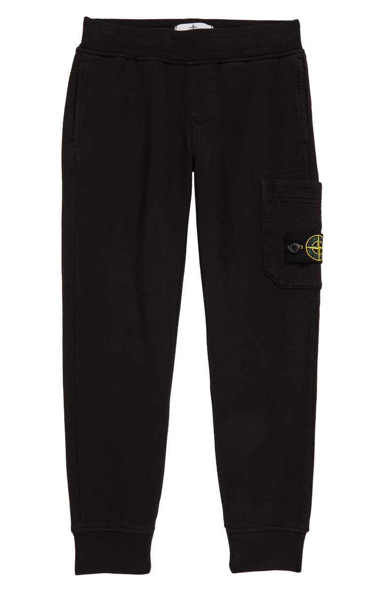 Stone Island Kids' Logo Patch Fleece Joggers, Main, color, 