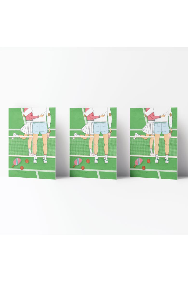 Love/Valentine's Greeting Card Pack (3ct) "Best Match Pickleball Couple", Main, color, Multi-Pack