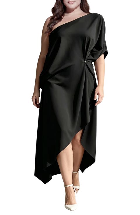 Asymmetrical One-Shoulder High-Low Dress