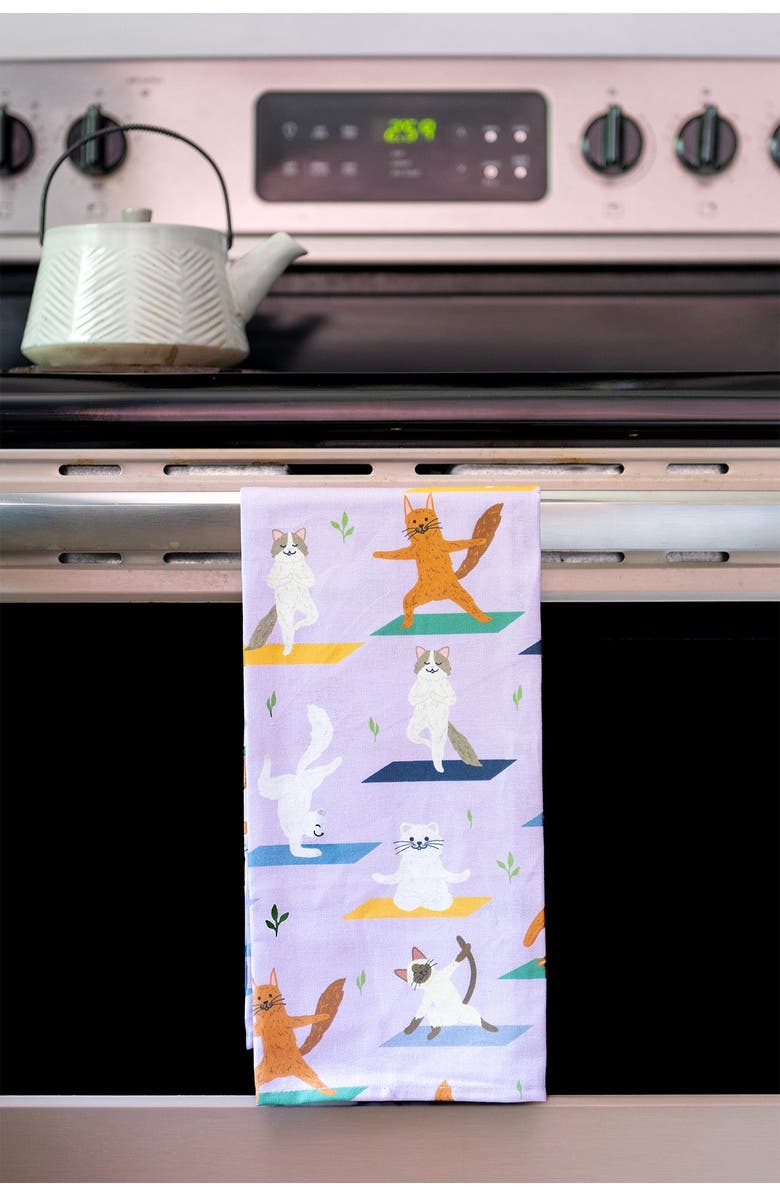 Cattington Cat Kitchen Towels - Pirouettes, Poses, and Purrs, Alternate, color, Pirouettes, Poses, And Purrs