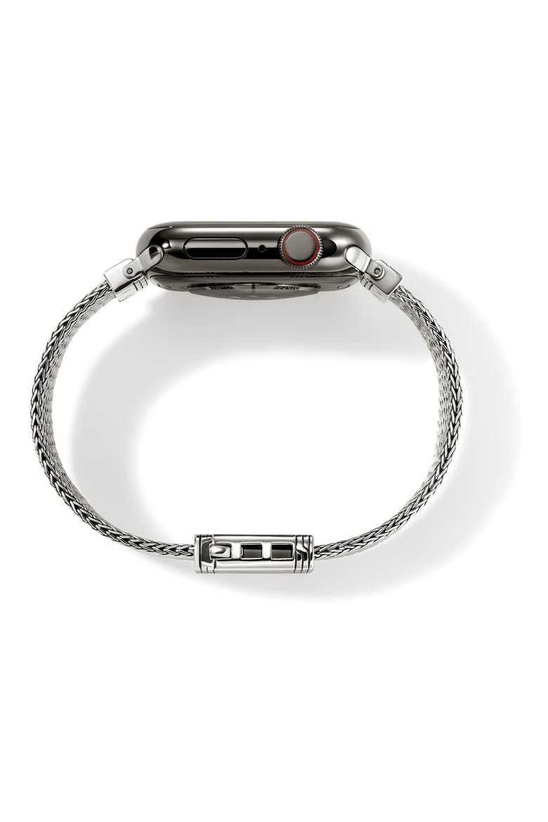 Smart Watch Strap Diamond Pavé, 18mm, Alternate, color, SILVER