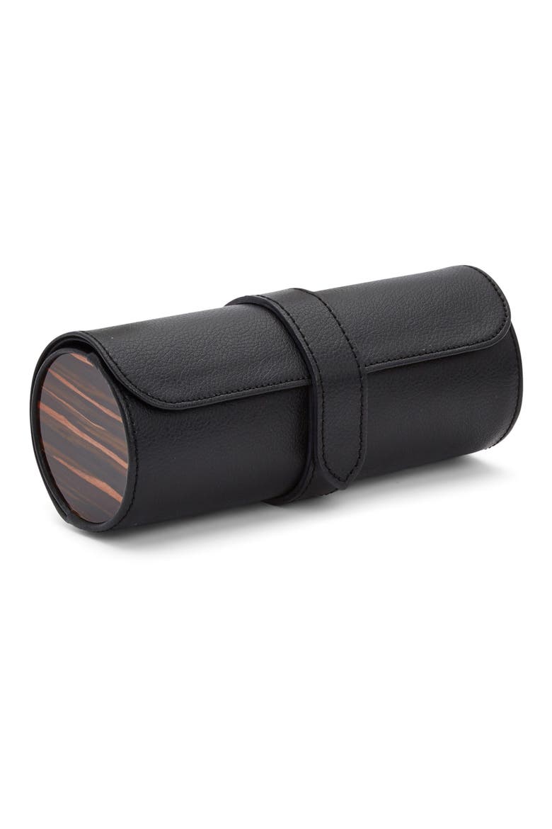 Roadster Watch Roll, Alternate, color, BLACK