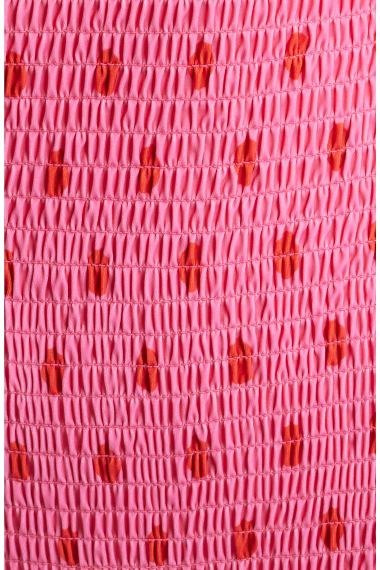 Cheyenne Smocked Ruffle One-Piece Swimsuit, Alternate, color, PINK
