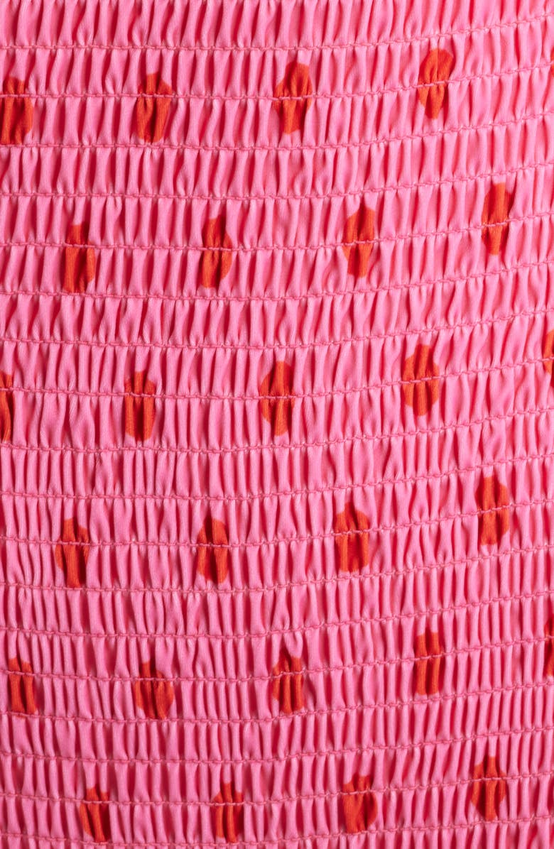 Damson Madder Cheyenne Smocked Ruffle One-Piece Swimsuit, Alternate, color, Pink