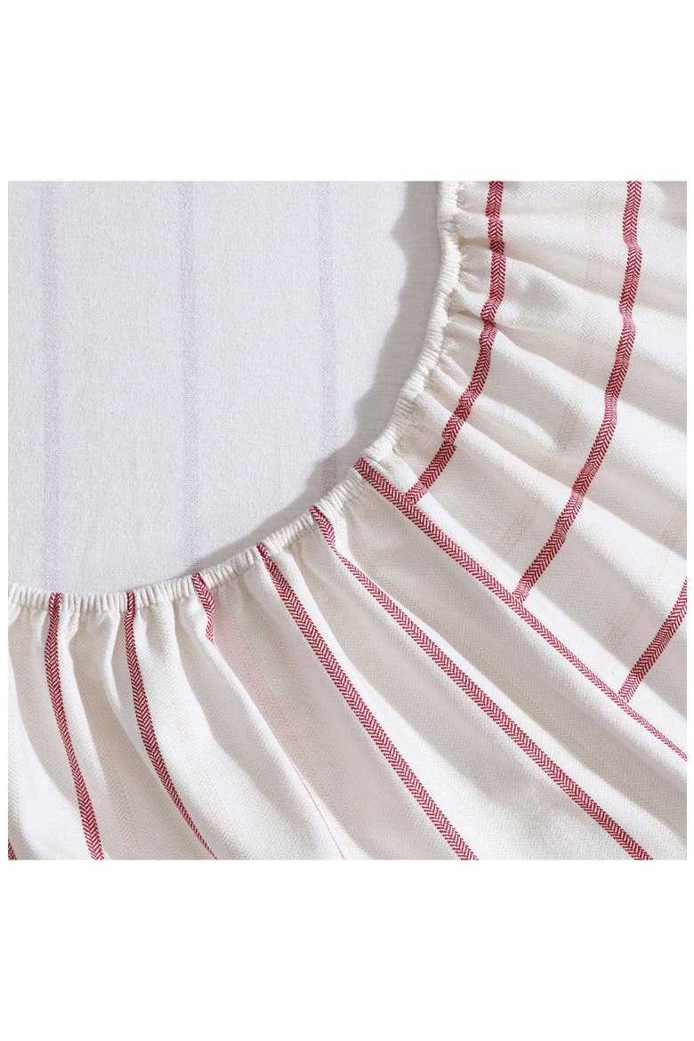 Cooper Falls Stripe Print Flannel Sheet Set, Alternate, color, LIGHT / MEDIUM RED