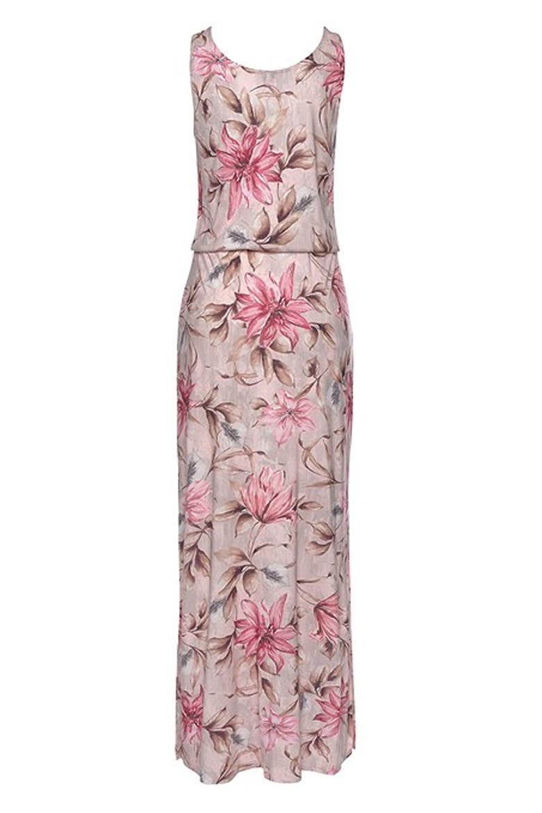 Women's Floral Maxi Dress, Alternate, color, Light Pink Floral