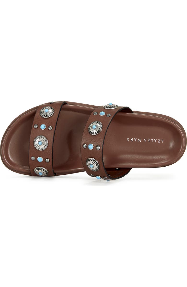 AZALEA WANG Storge Slide Sandal, Alternate, color, Brown