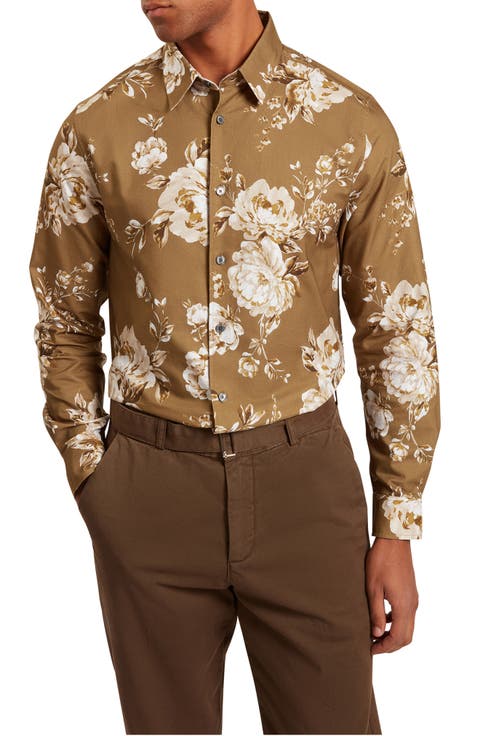 Henlley Floral Long Sleeve Button Up Shirt