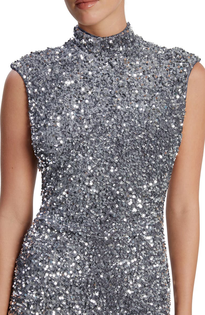 Bardot Kelso Velvet Sequin Sleeveless Dress, Alternate, color,