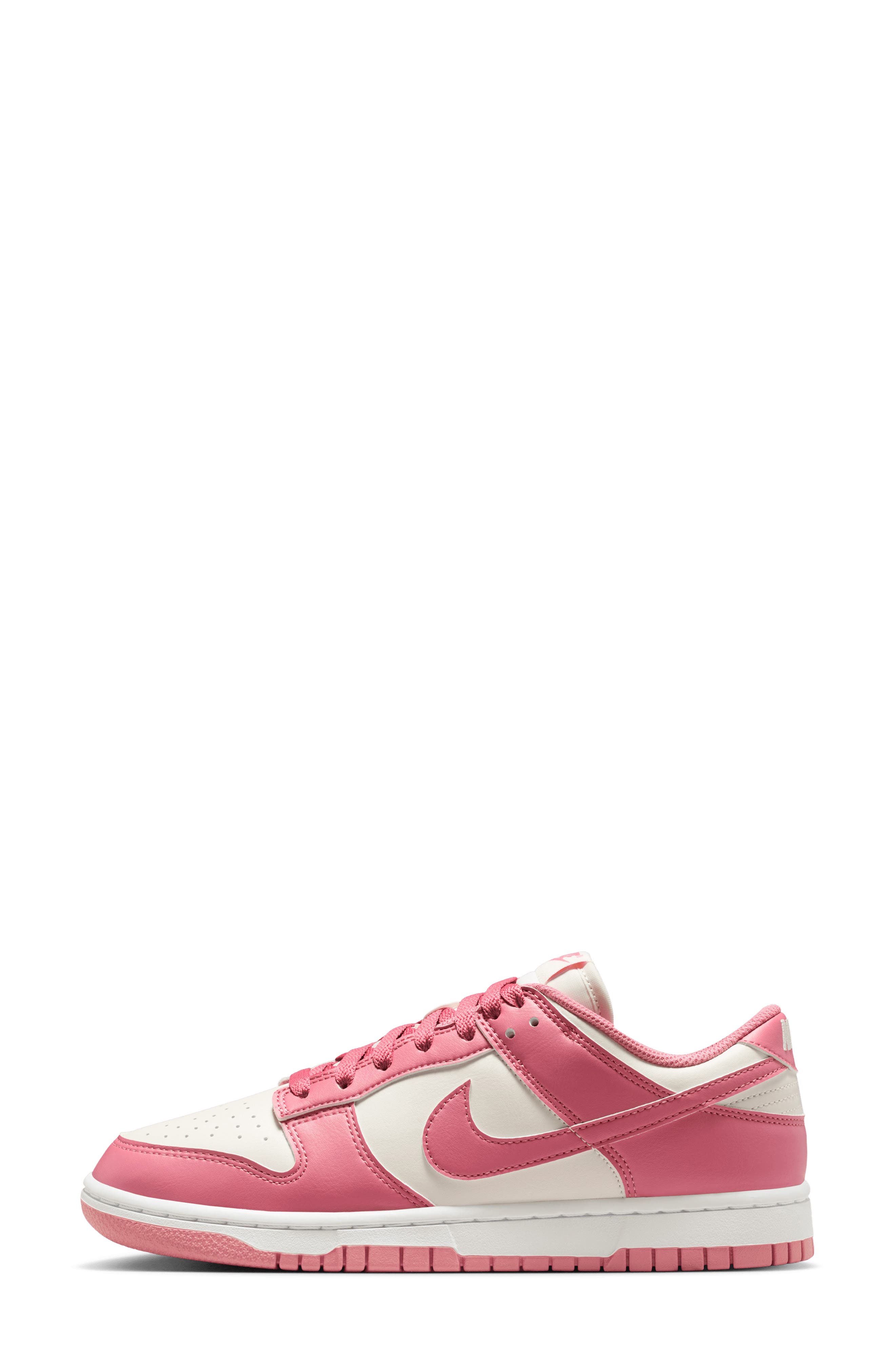 Nike Dunk Low Basketball Sneaker, Alternate, color, 104 Sail/Peony