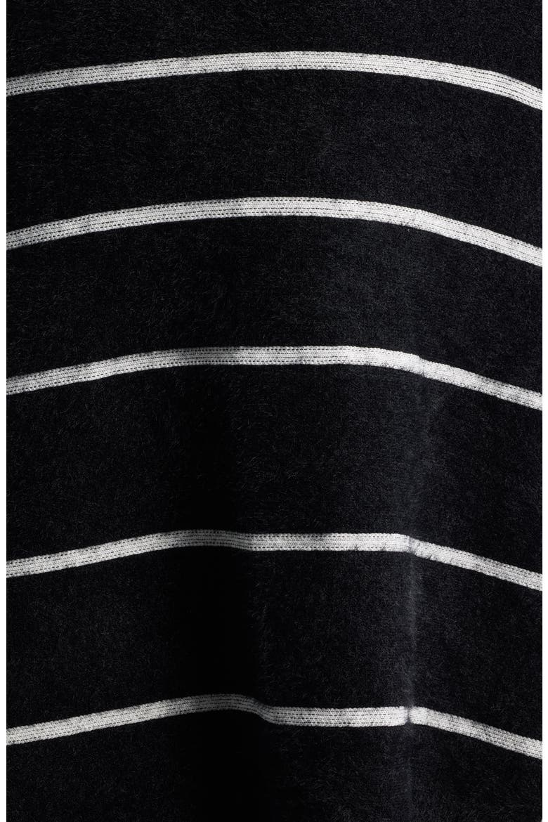 Lagertha Faux Fur Trim Wrap, Alternate, color, BLACK
