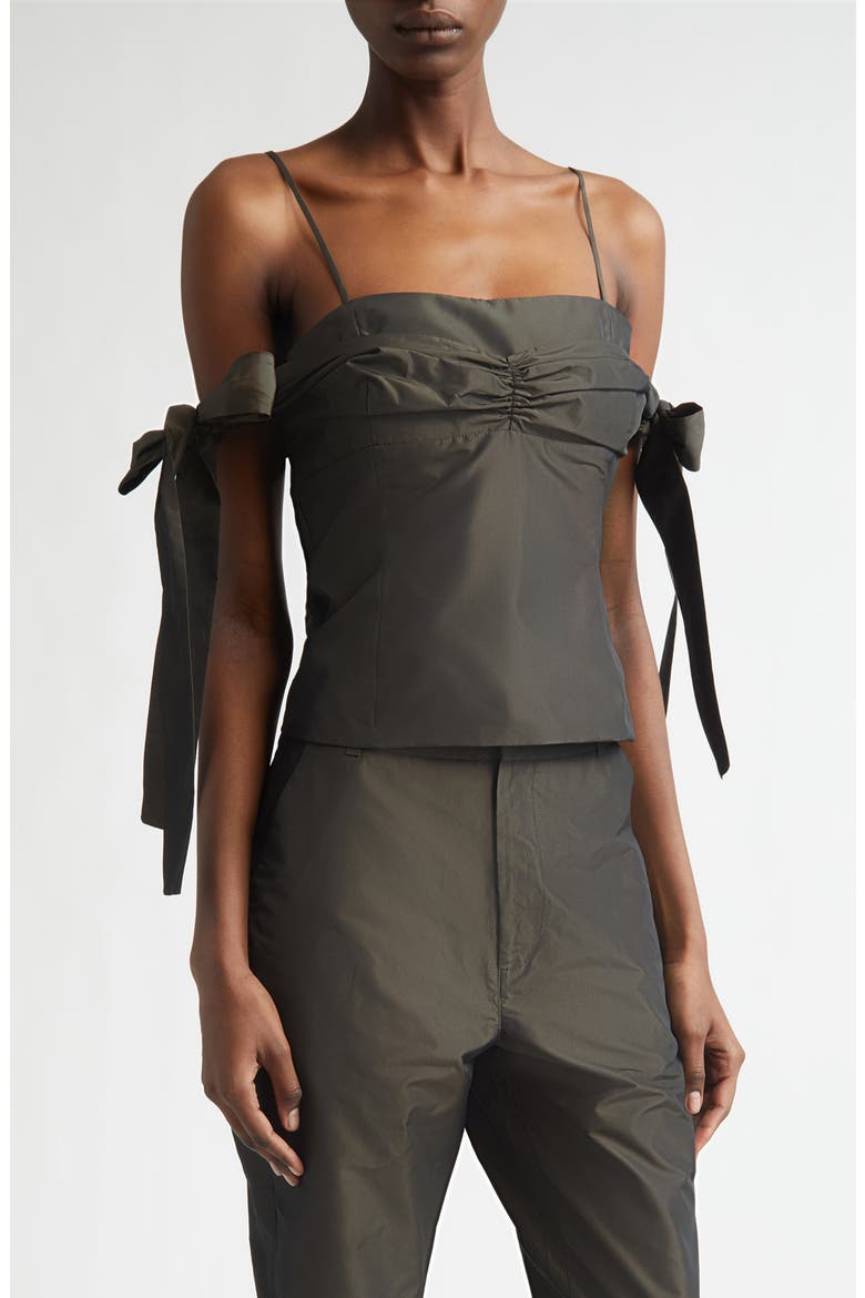 Palermo Duchesse Satin Top, Main, color, BROWN