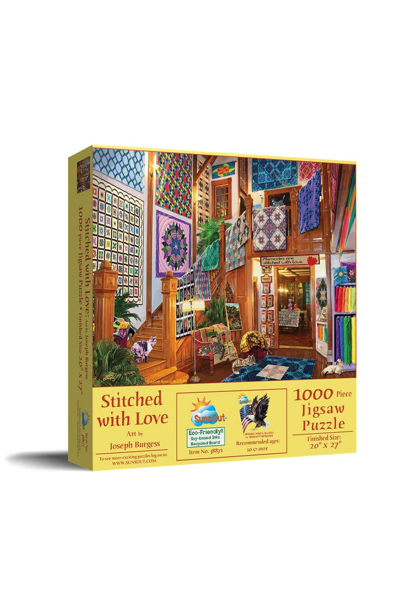 Stitched With Love a 1000 piece Jigsaw Puzzle for Adults, Main, color, Multicolor