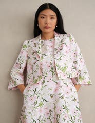 HOBBS LONDON Lana Cropped Floral Jacket