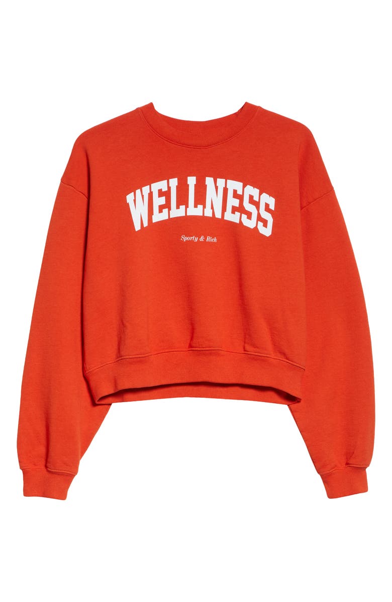 Sporty & Rich Wellness Ivy Crop Sweatshirt, Alternate, color,