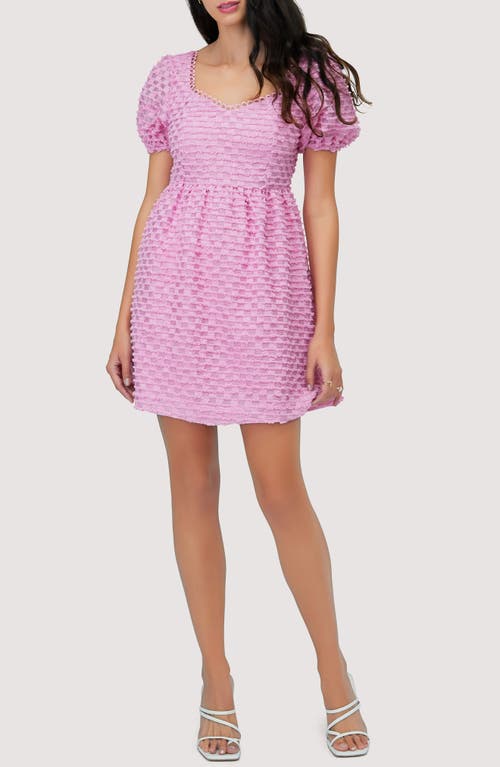 Lost + Wander Paloma Textured Minidress in Pink 
