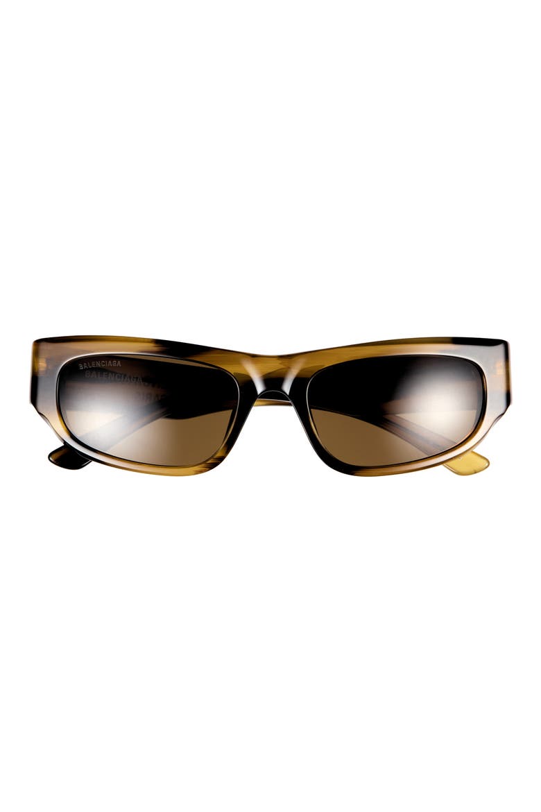 56mm Polarized Square Sunglasses, Main, color, BROWN BROWN BROWN