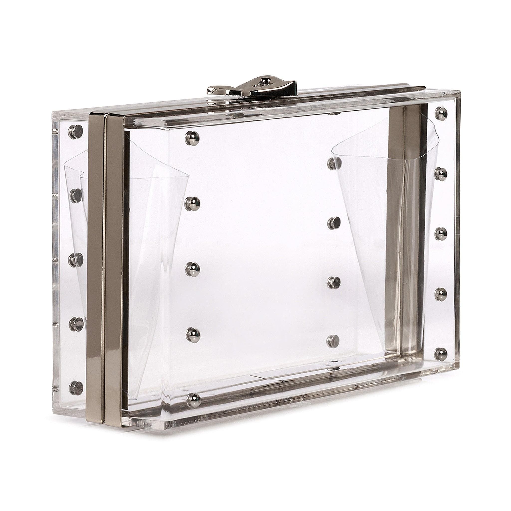 DESERI Halo Crossbody Clutch, Alternate, color, Silver
