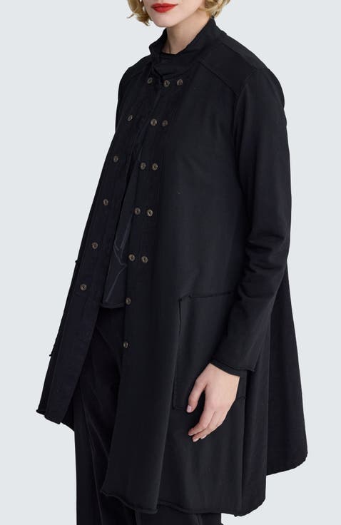 Raven Asymmetric Cord-Panel Jacket
