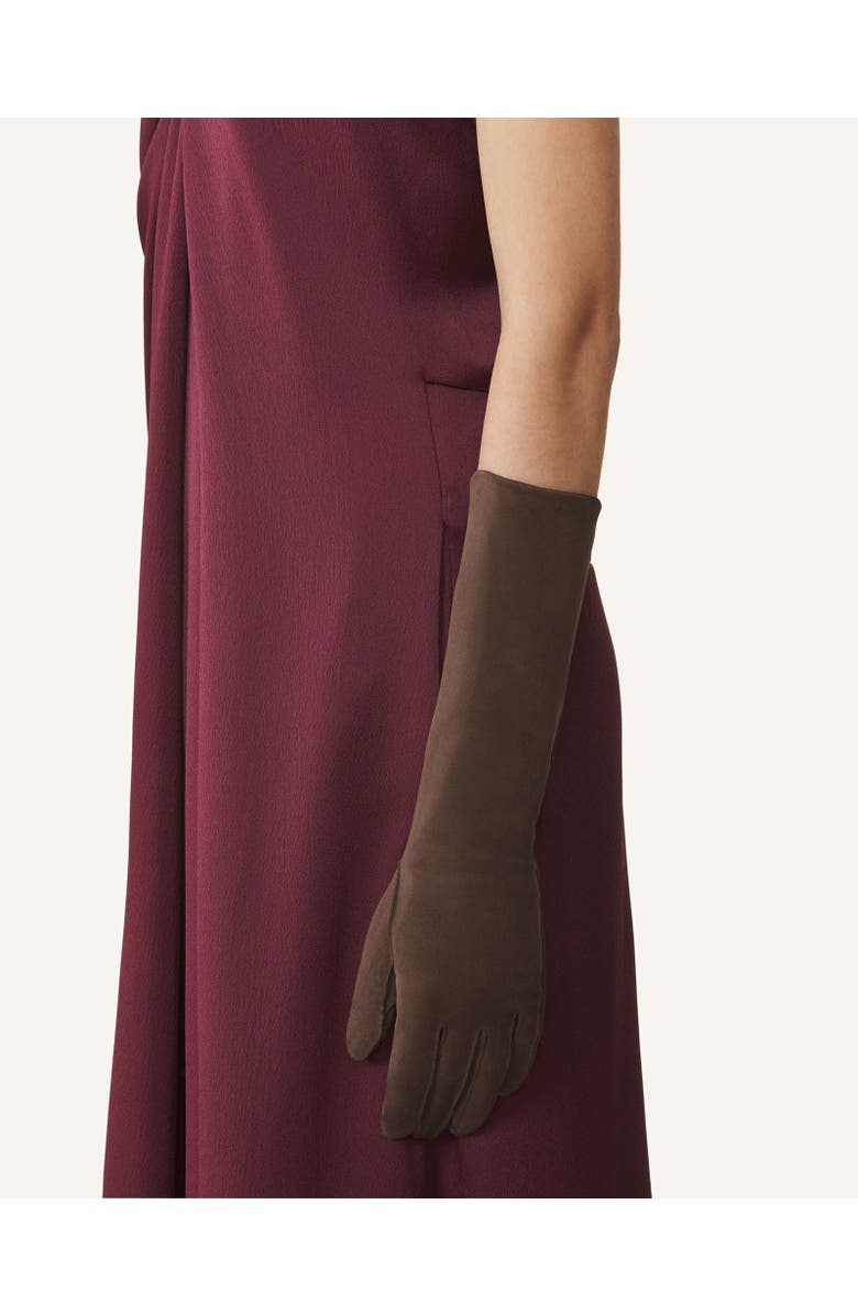 Lanvin LONG SLIM SUEDE GLOVES, Alternate, color,