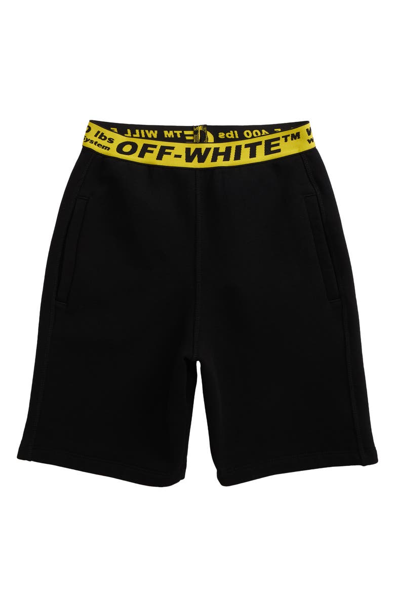 Off-White Kids' Industrial Logo Jogger Shorts, Main, color, 