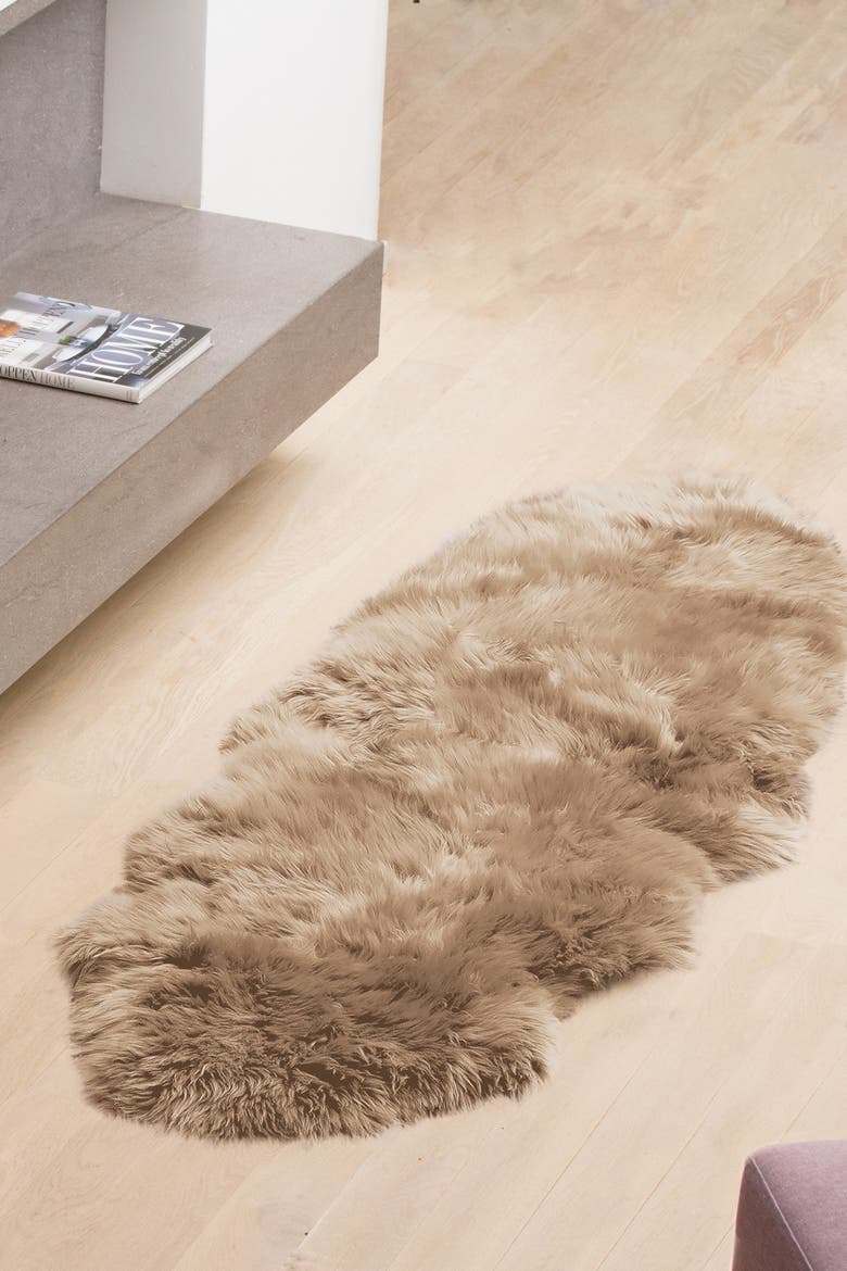 New Zealand Genuine Sheepskin Throw, Alternate, color, TAUPE