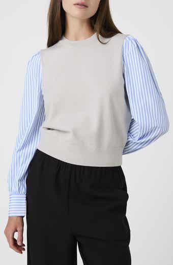 Mixed Media Crewneck Sweater