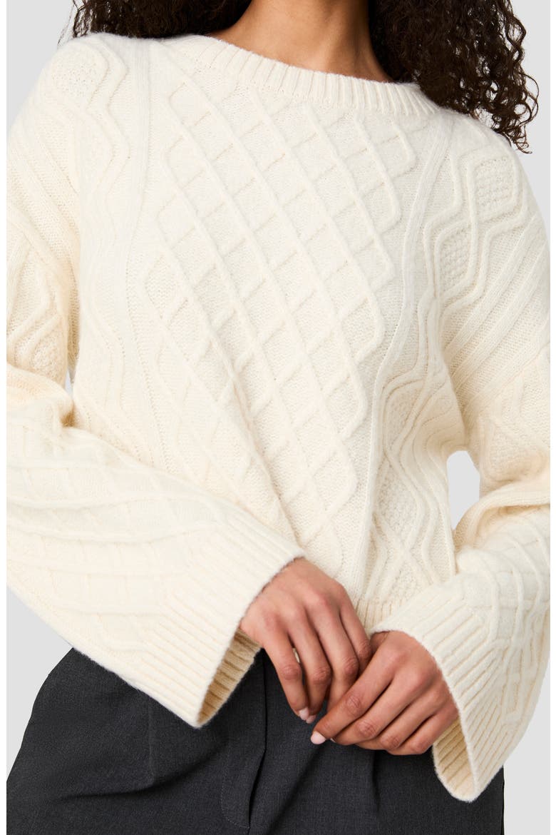 Wesley Cable Stitch Sweater, Alternate, color, PORCELAIN CREAM